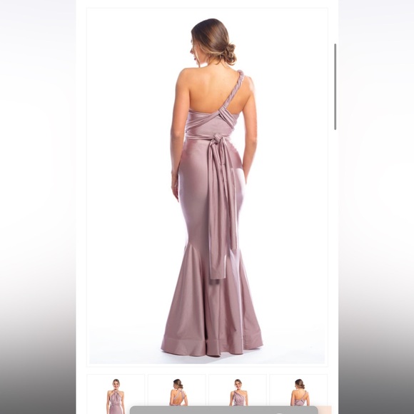 Bari Jay Infinity Lux Bridesmaid Dress Navy - Picture 7 of 13